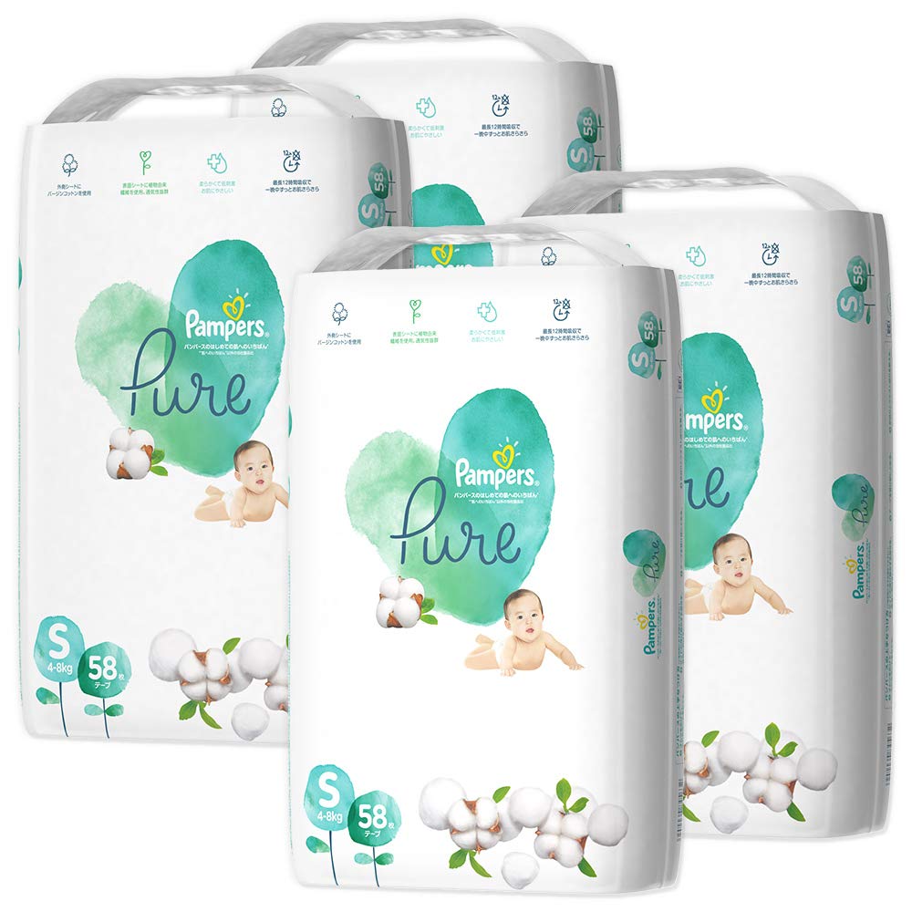 Amazon | 【テープ Sサイズ】パンパース オムツ 肌へのいちばん Pure